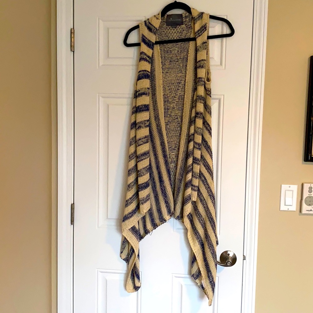 Long, lightweight sweater vest.